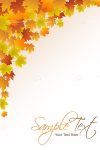 Autumn Background with Maple Leaves and Sample Text